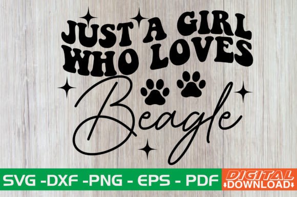 Just a Girl Who Loves Beagle Retro SVG